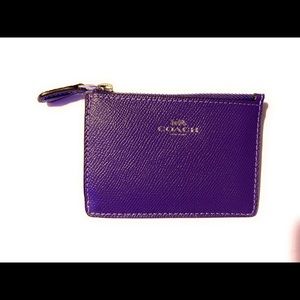 Coach mini skinny card case violet